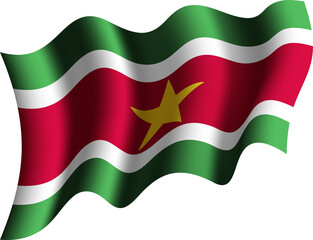 Suriname Realistic 3D Waving Flag