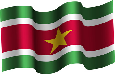 Suriname Realistic 3D Waving Flag