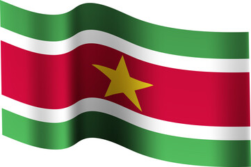 Suriname Realistic 3D Waving Flag