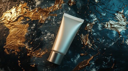 Professional designed cream tube mockup front view