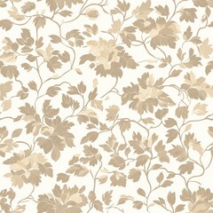 Fototapeta premium Elegant Linear Floral Motifs with Muted Tones