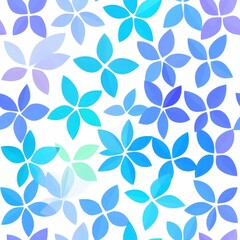 Fototapeta premium Cool Geometric Floral Pattern with Gradient Shades
