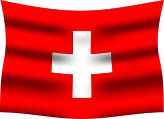 Switzerland Realistic 3D Waving Flag