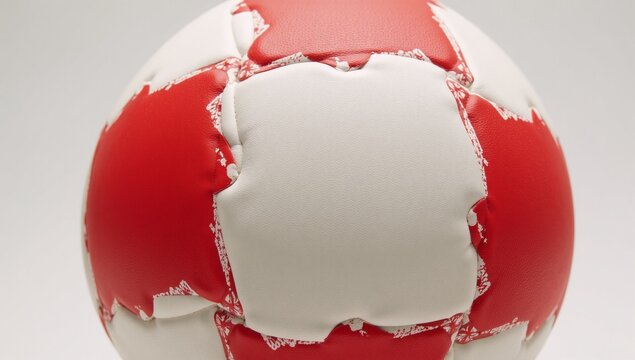 A soccer ball illustrated in a detailed cartoon style with high definition details and visible stitches