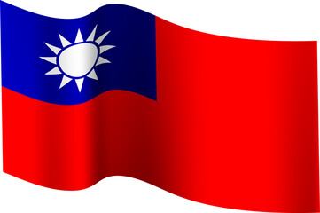 Taiwan Realistic 3D Waving Flag