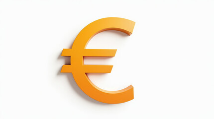 Fototapeta premium Colorful and Artistic Euro Currency Symbol on White Background – Creative 3D Euro Sign Design for Finance and Economy Concept