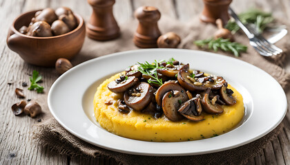 Polenta with mushrooms