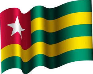 Togo Realistic 3D Waving Flag