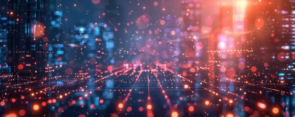 Obraz premium Technology conferences with innovative product launches, dynamic and futuristic, Urban, Cool tones, Photograph, Tech showcase