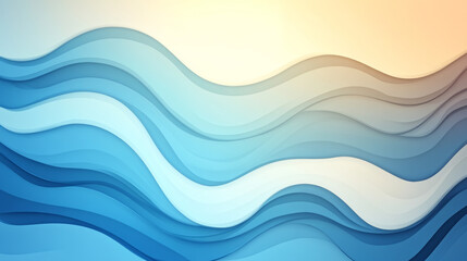 Fototapeta premium Abstract background with wavy, layered lines in shades of blue and white.
