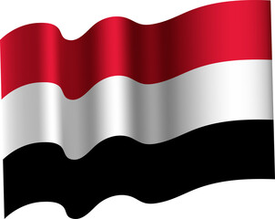 Naklejka premium Yemen Realistic 3D Waving Flag