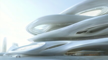 Cutting-Edge Futuristic Community Theater Concept with Flexible Spaces and Stunning Design