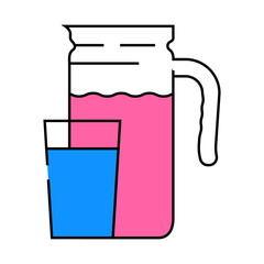 buttermilk milk product line icon vector. buttermilk milk product sign. isolated symbol illustration