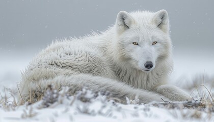 Obraz premium Winter wildlife adapting to the colder climate polar bears, foxes, natural and resilient, Nature, Cool tones, Photograph, Winter animals