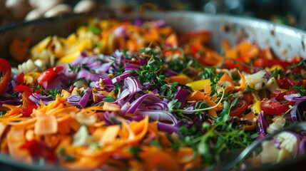 Fototapeta premium Zero-waste cooking concepts with minimal food scraps, sustainable and innovative, Culinary, Soft tones, Photograph, Eco-friendly cuisine
