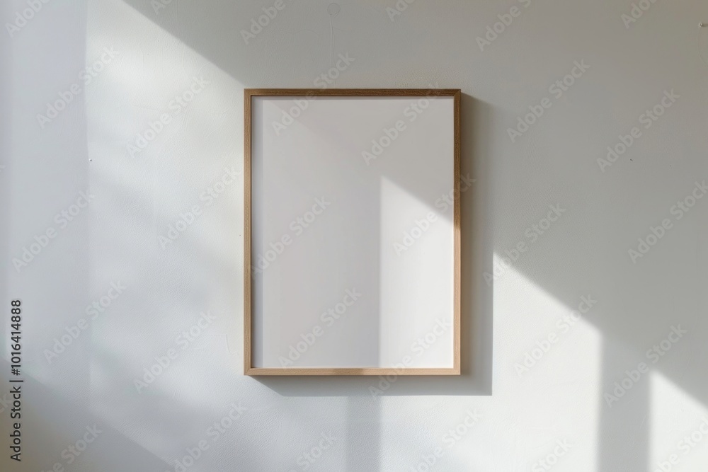 Poster Minimalist empty wooden picture frame