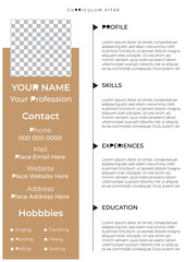 CV design, work resume