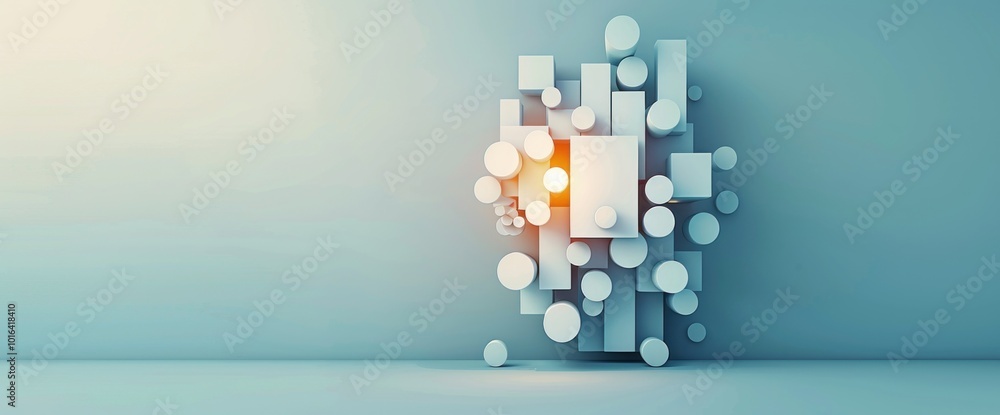 Aufkleber dynamic abstract geometry exploring shapes, light, and minimalism in design