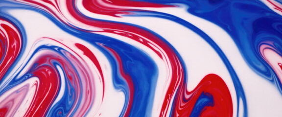 Obraz premium Red and blue color with liquid fluid Abstract marbled texture painting background