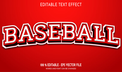 Baseball Editable Text Effect