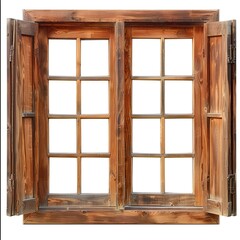 Window wooden frame building interior decoration background transparent background editable