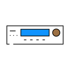 pager retro gadget line icon vector. pager retro gadget sign. isolated symbol illustration
