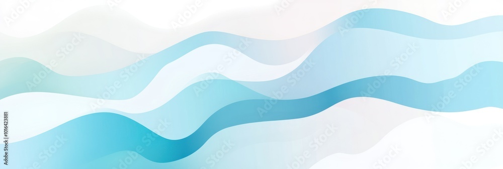 Aufkleber abstract wavy design in soft blue hues, creating a calming visual effect.