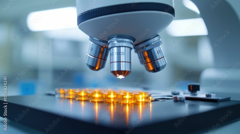 Poster technician using a digital microscope to carefully inspect and check for any imperfections or defect