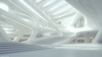 Futuristic Architectural Wonders: Innovative Public Library of Tomorrow