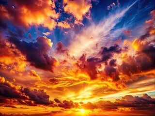 Fototapeta premium Vintage Sunset Timelapse Cloudscape - Dramatic Weather in Vertical Video Format