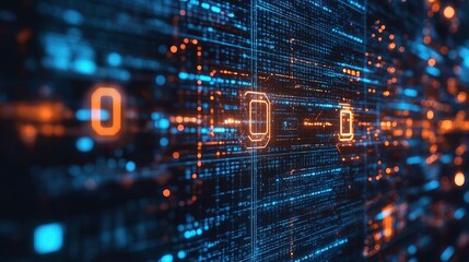 Obraz premium Glossy cyber supply chains: Innovative cyber security technology