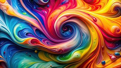 Vibrant Abstract Color Background with Smooth Blends and Dynamic Swirls for Artistic Design Projects