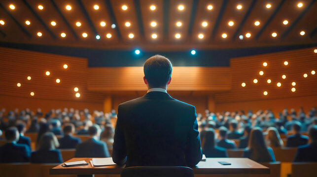 A business gathering where various topics related to business are discussed, a business forum featuring young and experienced prospective individuals.