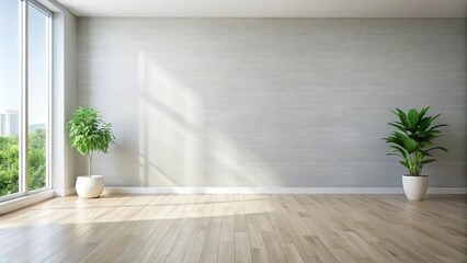 Panoramic minimalist design with a repeating motif in a subtle color palette