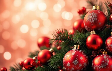 Obraz premium Festive Holiday Decor in Red Tones