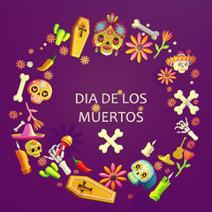 Mexican skull design, Mexico culture tourism landmark latin and party theme 3d illustration.