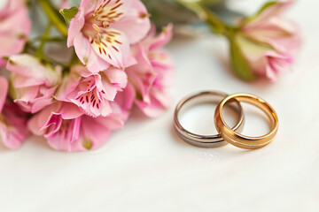 Traditional beautiful gentle style wedding day with amazing decorations, Generative AI image