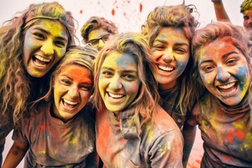 Festival adult paint holi.