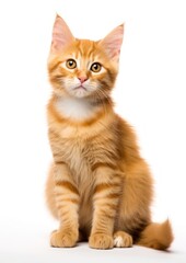 Adorable orange tabby kitten portrait