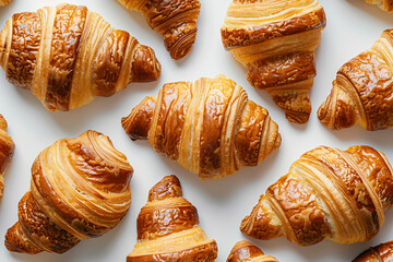 AI generated image of fresh bakery isolated on white color background created with generative ai