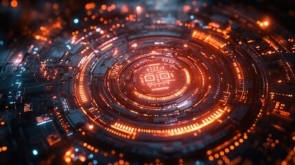 a data breach,unauthorized access to sensitive information abstract tech background screen elements symbolize the complex nature of cybersecurity and the threats in the digital world.stock image