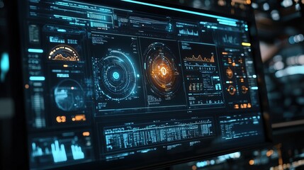 Obraz premium A digital interface showing real-time energy consumption 