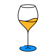 transparent wine glass line icon vector. transparent wine glass sign. isolated symbol illustration