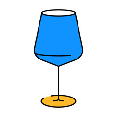 cabernet wine glass line icon vector. cabernet wine glass sign. isolated symbol illustration