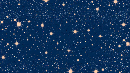 Fototapeta premium Digital Illustration of a Night Sky with Glittering Stars, Abstract Cosmic Background