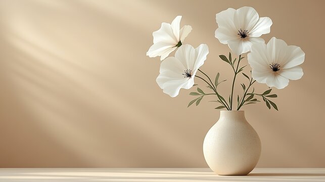 a minimalist aesthetic background in a soothing beige color palette featuring an elegant and simple design perfect for a clean and stylish social media backdrop.illustration