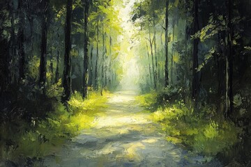 Fototapeta premium Abstract oil painting illustration background created with Generative AI