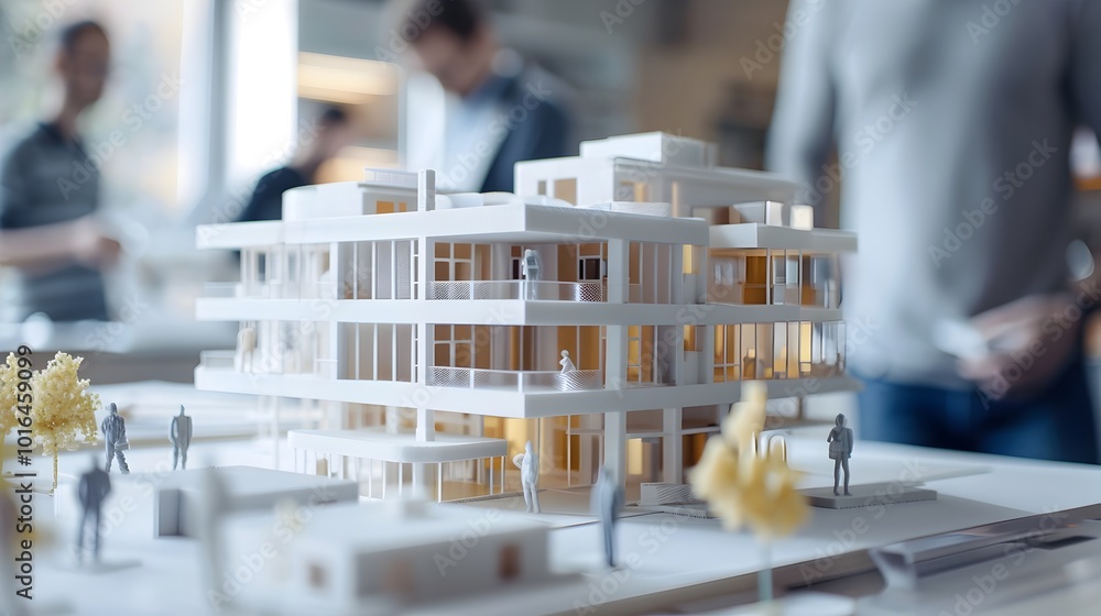 Poster architects leveraging 3d printing technology to create scale models for building project visualizati