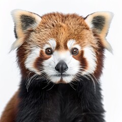 Portrait red panda isolated on transporent 