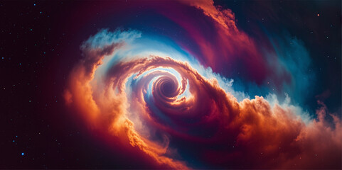 The ultimate light and shadow of the universe, magnificent layout, chaotic clouds and scattered starlight